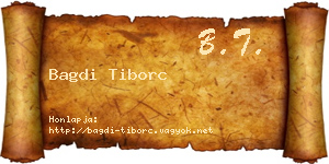 Bagdi Tiborc névjegykártya